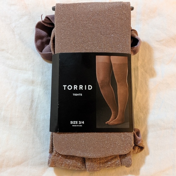 torrid Other - Tan Rose Gold Shimmer Tights